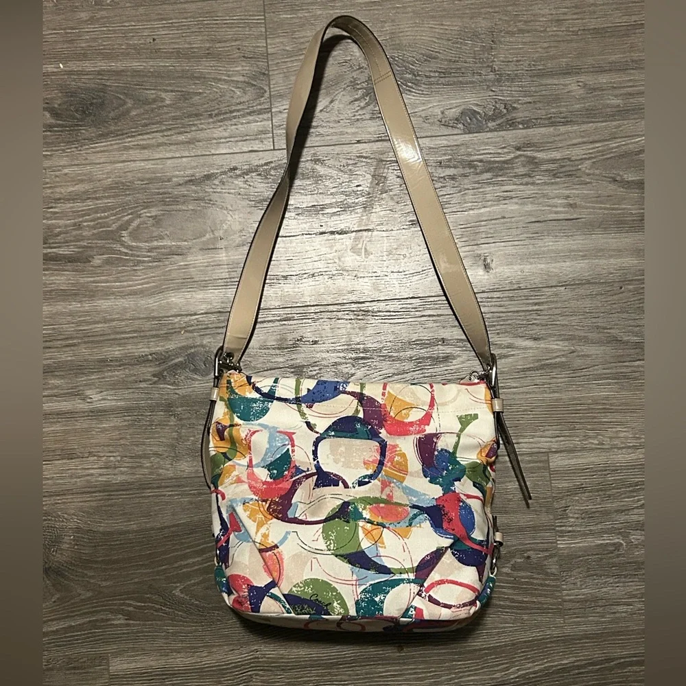 Vintage Y2K Coach‎ Multicolor Patterned Bag Crossbody
